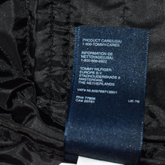 Tommy Hilfiger Down Puffer Coat Jacket Black Size M - Picture 12 of 12